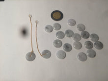 Load image into Gallery viewer, 100% Natural icy watery white/black (冰乌鸡) safety guardian donut dangling jadeite Jade earring D81