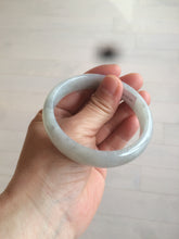 Load image into Gallery viewer, 56.6mm Certified type A 100% Natural watery light green/gray Jadeite Jade bangle J105-7280