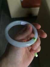 Load image into Gallery viewer, 57.7mm Type A 100% Natural green/white jadeite jade bangle Q30-5744