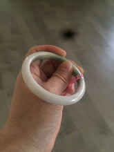 Load image into Gallery viewer, 53.6mm 100% natural Type A green/brown/white/light pink jadeite jade bangle Z18