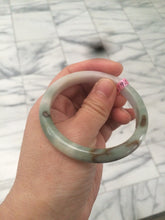 Load image into Gallery viewer, 53.6mm 100% natural Type A green/brown/white/light pink jadeite jade bangle Z18