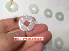 Load image into Gallery viewer, 18-19.6mm Type A 100% Natural sunny green/ light purple/white Jadeite Jade ancient Chinese coin pendant group AT75