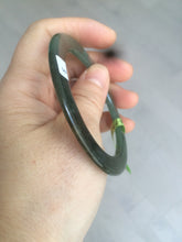 Load image into Gallery viewer, 52mm Certified Type A 100% Natural blue/dark green/black super thin Jadeite Jade bangle X62-7339
