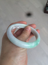 Load image into Gallery viewer, 55.5 mm Certified type A 100% Natural sunny green/white (白底青)/purple Jadeite bangle H160-1843