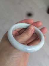 Load image into Gallery viewer, 55.5 mm Certified type A 100% Natural sunny green/white (白底青)/purple Jadeite bangle H160-1843