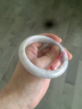 Load image into Gallery viewer, 56.9mm 100% natural Type A light purple/gray/white jadeite jade bangle Z20