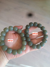 Load image into Gallery viewer, 100% Natural 13.8x13mm green/yellow/brown/blue vintage style nephrite Jade bead man bracelet HF22