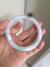 Load image into Gallery viewer, 57.8mm certified 100% natural light green/purple/orange (福禄寿) round cut jadeite jade bangle M74-3054