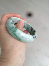 Load image into Gallery viewer, 58mm Certified Type A 100% Natural light sunny green/dark green Jadeite Jade bangle J102-4120