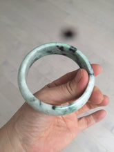 Load image into Gallery viewer, 58mm Certified Type A 100% Natural light sunny green/dark green Jadeite Jade bangle J102-4120