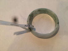 Load image into Gallery viewer, 50mm Type A 100% Natural green/white with green floating flowers Jadeite Jade bangle AJ49-0102