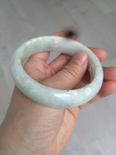 Load image into Gallery viewer, 59mm certified 100% natural light green/yellow jadeite jade bangle M77-0706