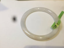 Load image into Gallery viewer, 57mm certificated Type A 100% Natural light green /yellow round cut Jadeite Jade bangle x60-9026