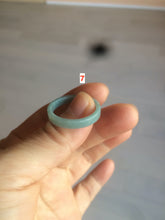 Load image into Gallery viewer, Size 10 1/4 100% natural type A icy watery light green/blue/gray Guatemala jadeite jade band ring AF53