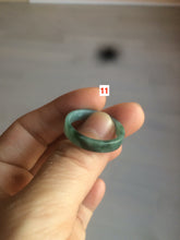 Load image into Gallery viewer, Size 10 1/4 100% natural type A icy watery light green/blue/gray Guatemala jadeite jade band ring AF53