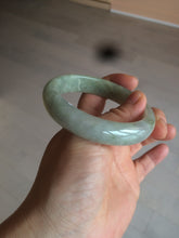 Load image into Gallery viewer, 54.9mm certified type A 100% Natural light green/brown jadeite jade bangle C80-4215