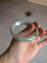 Load image into Gallery viewer, 54.9mm certified type A 100% Natural light green/brown jadeite jade bangle C80-4215