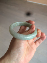 Load image into Gallery viewer, 54.9mm certified type A 100% Natural light green/brown jadeite jade bangle C80-4215