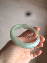 Load image into Gallery viewer, 54.9mm certified type A 100% Natural light green/brown jadeite jade bangle C80-4215