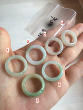 Load image into Gallery viewer, 15.9mm/size 5 1/4 100% natural type A icy watery green/white/yellow jadeite jade band ring G105-5 1/4