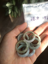 Load image into Gallery viewer, 100% natural type A green/white/yellow/dark green jadeite jade band ring Q150 (Add on item, not sale individually.)