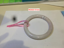 Load image into Gallery viewer, Certified type A 100% size 50-54mm Natural green/white/purple round cut Jadeite bangle with defects group Aj24 group15