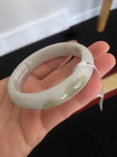Load image into Gallery viewer, 56.7mm Certified Type A 100% Natural light green Jadeite Jade bangle N7-6528