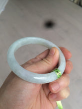 Load image into Gallery viewer, 55.5mm Certified 100% Natural type A light green/white Jadeite Jade bangle AD50-9839