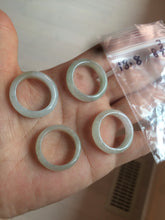 Load image into Gallery viewer, 18.8mm/size 8 3/4 100% natural type A icy watery green/white/yellow jadeite jade band ring G105- 8 3/4