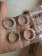 Load image into Gallery viewer, 18.8mm/size 8 3/4 100% natural type A icy watery green/white/yellow jadeite jade band ring G105- 8 3/4
