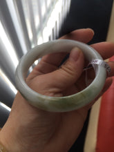 Load image into Gallery viewer, 56.7mm Certified Type A 100% Natural light green Jadeite Jade bangle N7-6528