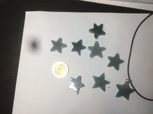 Load image into Gallery viewer, Type A 100% Natural light green/blue/gray jadeite Jade star Pendant necklace AE55