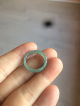 Load image into Gallery viewer, 14.7mm/size 3 3/4 100% natural type A icy watery green/blue/gray Guatemala jadeite jade band ring group AF50