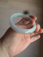 Load image into Gallery viewer, 55.5mm Certified Type A 100% Natural icy watery light purple/white/green oval Jadeite Jade bangle AM55-6862