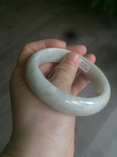 Load image into Gallery viewer, 59mm certified 100% natural light green/yellow jadeite jade bangle M77-0706