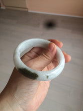 Load image into Gallery viewer, 55mm Certified type A 100% Natural green/white Jadeite bangle C77-7762