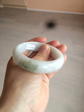 Load image into Gallery viewer, 55mm Certified type A 100% Natural green/white Jadeite bangle C77-7762