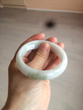 Load image into Gallery viewer, 55mm Certified type A 100% Natural green/white Jadeite bangle C77-7762