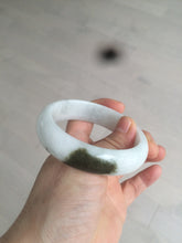 Load image into Gallery viewer, 55mm Certified type A 100% Natural green/white Jadeite bangle C77-7762