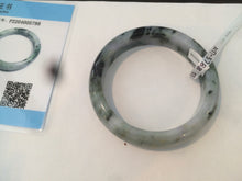 Load image into Gallery viewer, 55.3mm certified Type A 100% Natural dark green/purple Jadeite Jade bangle AC57-5788