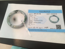 Load image into Gallery viewer, 55.3mm certified Type A 100% Natural dark green/purple Jadeite Jade bangle AC57-5788