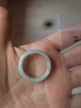 Load image into Gallery viewer, 21.2mm/size 11 3/4 100% natural type A icy watery green/white/yellow jadeite jade band ring G105- 11 3/4