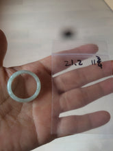 Load image into Gallery viewer, 21.2mm/size 11 3/4 100% natural type A icy watery green/white/yellow jadeite jade band ring G105- 11 3/4