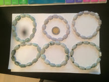 Load image into Gallery viewer, 100% natural green/white type A jadeite jade Capsule bead bracelet AM30