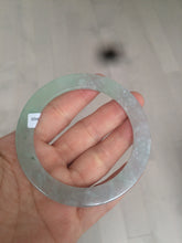 Load image into Gallery viewer, 57.5mm Certified Type A 100% Natural icy green/white super thin style Jadeite bangle AE10-0423