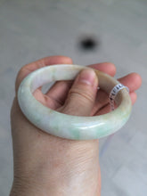 Load image into Gallery viewer, 56.5mm certified 100% natural Type A sunny green/brown/orange (Fu Lu Shou) jadeite jade bangle AC58-2477