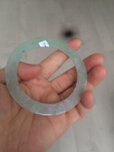 Load image into Gallery viewer, 57.5mm Certified Type A 100% Natural icy green/white super thin style Jadeite bangle AE10-0423