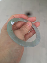 Load image into Gallery viewer, 57.5mm Certified Type A 100% Natural icy green/white super thin style Jadeite bangle AE10-0423
