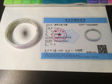 Load image into Gallery viewer, 51.5mm Certified Type A 100% Natural light purple/yellow/brown square Jadeite Jade bangle AC60-8067