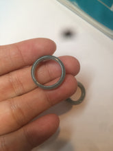 Load image into Gallery viewer, 14.7mm/size 3 3/4 100% natural type A icy watery green/blue/gray Guatemala jadeite jade band ring group AF50